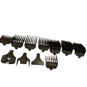 WAHL 1,3,4,5,6,7,8 & eyebrow,ear trim,Rt ear taper, non blade guide 11 pcs lot